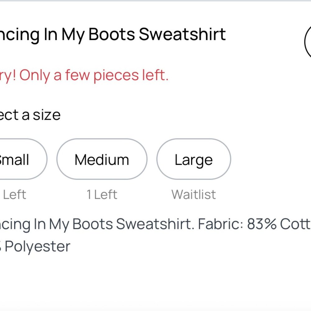 PEACH LOVE CALIFORNIA DANCING IN MY BOOTS SWEATSHIRT SIZE LARGE - Picture 5 of 5
